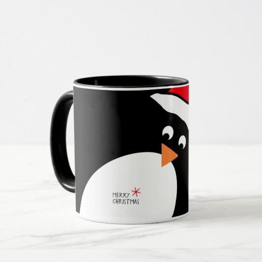 Penguin Persoonlijke kerstMok Mok (Voorkant links)