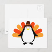 Penguin Pilgrim Turkey mash-up Briefkaart (Voorkant / Achterkant)