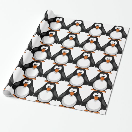 penguin - pinguin cadeaupapier (Uitgerold)