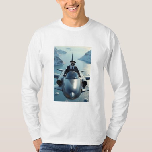 Penguin Plane Pilot T-shirt (Voorkant)