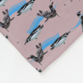 Penguin Pool Party Fleece Blanket (Dusty Pink) (Hoek)