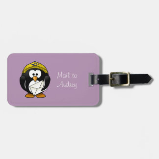 Penguin Postman Paars Bagagelabel