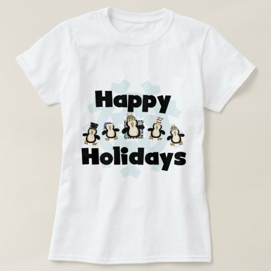 Penguin Prettige feestdagen Tshirts en Gifts (Design voorkant)