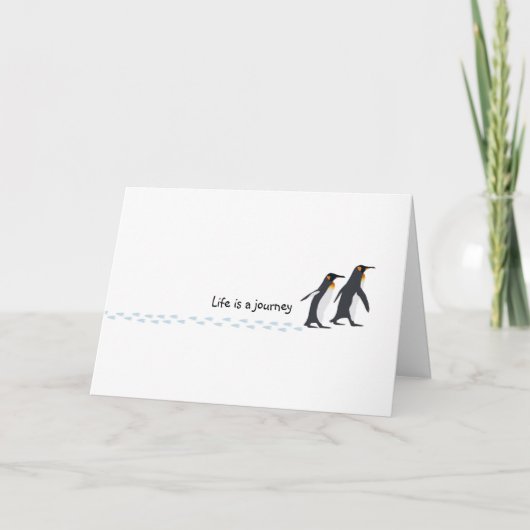 Penguin Prints Verjaardag Kaart (Voorkant)