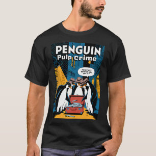 Penguin Pulp Crime – Noir Penguin Alley Scene T-shirt