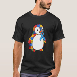 Penguin Puzzel Autisme Bewustzijn Autistische Vrou T-shirt