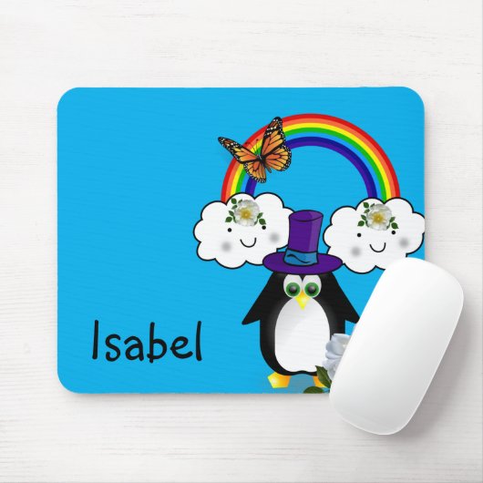 Penguin Rainbow Butterfly Muismat! Muismat (Met muis)