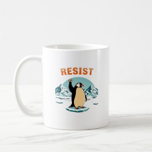 Penguin Resist muckup Graphic Arctic Koffiemok (Links)