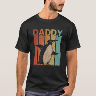 Penguin Retro Style Papa Grafisch vaders T-shirt
