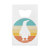 Penguin Retro Sunset Kredietkaart Flessenopener (Achterkant)