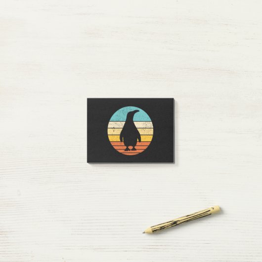 Penguin Retro  Sunset Post-it® Notes (Op bureau)