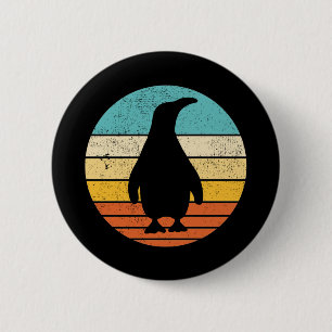 Penguin Retro Sunset Ronde Button 5,7 Cm