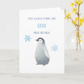 Penguin Ring Bearer Proposal Card Kaart (Gele Bloem)