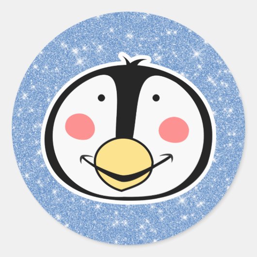 Penguin Ronde Sticker (Voorkant)