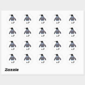 Penguin Ronde Sticker (Vel)