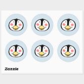 Penguin Ronde Sticker (Vel)