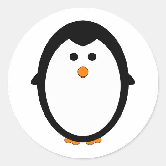 Penguin Ronde Sticker (Voorkant)