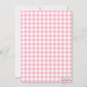 Penguin rose Houndstooth Baby Shower Invitations (Dos)