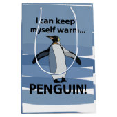 Penguin Schattige Bird Grappig Verjaardagsfeest Medium Cadeauzakje (Voorkant)