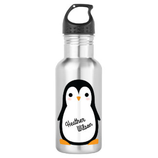 Penguin Schattigee Kinder waterfles met naam