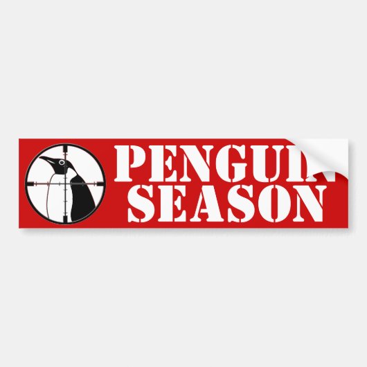 Penguin Season Bumpersticker (Voorkant)