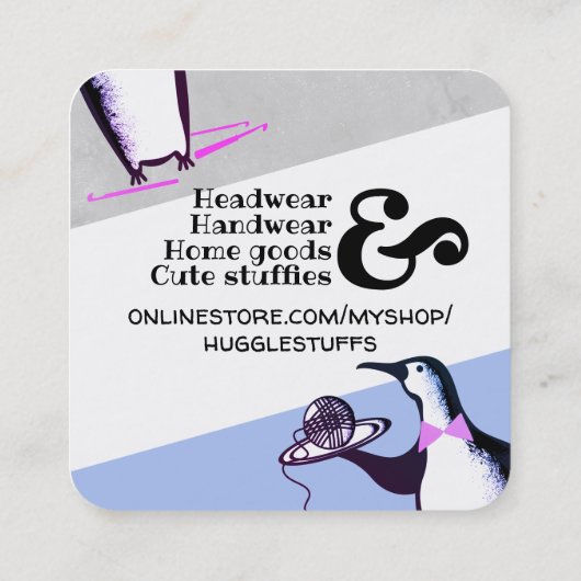 Penguin serveur crochet crochet crochet fil carte  (Dos)