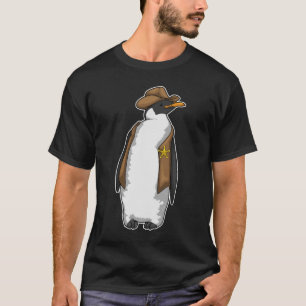 Penguin Sheriff Cowboy pet T-shirt