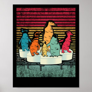 Penguin Shirt Retro Style Penguin Poster