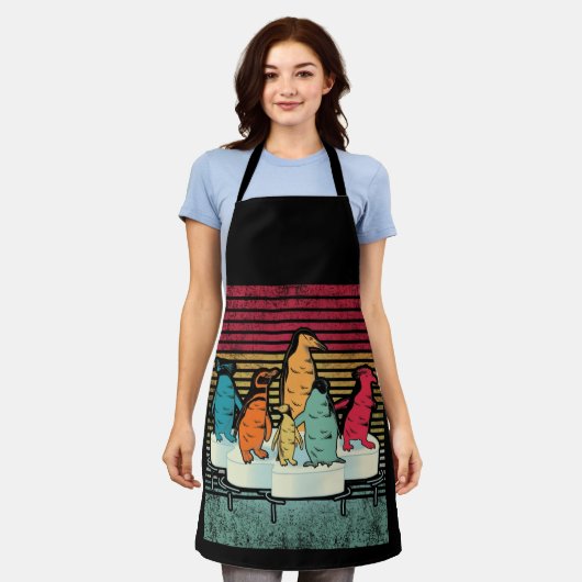 Penguin Shirt  Retro Style Penguin Schort (Gedragen)