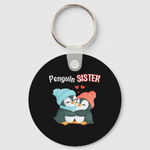 Penguin Sister - Sibling's Funny &amp; Schattigee  Sleutelhanger