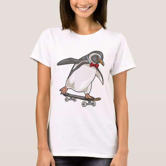 Penguin Skateboard T-shirt (Voorkant)