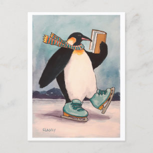 Penguin Skater Briefkaart