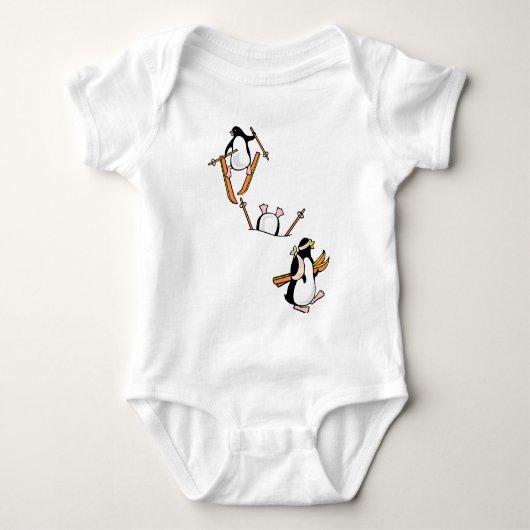 Penguin Ski Adventure Romper (Voorkant)