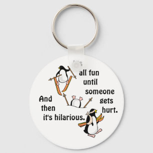 Penguin Ski Adventure Sleutelhanger