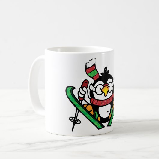 Penguin Ski Jumping Mok (Voorkant links)