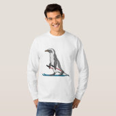 Penguin Skier Ski T-shirt (Voorkant volledig)