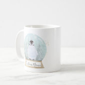 Penguin Snow Globe Custom Name Mug Christmas Gift (Devant gauche)