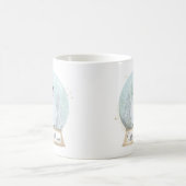 Penguin Snow Globe Custom Name Mug Christmas Gift (Centre)