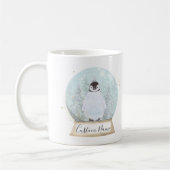 Penguin Snow Globe Custom Name Mug Christmas Gift (Gauche)