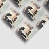 Penguin Snowball Fight Tissue Paper Tissuepapier (Detail)