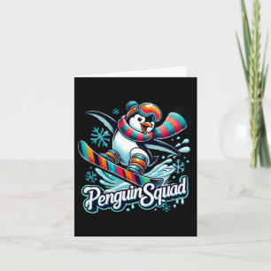 Penguin Squad Wintersport Snowboarden en Ski A Kaart