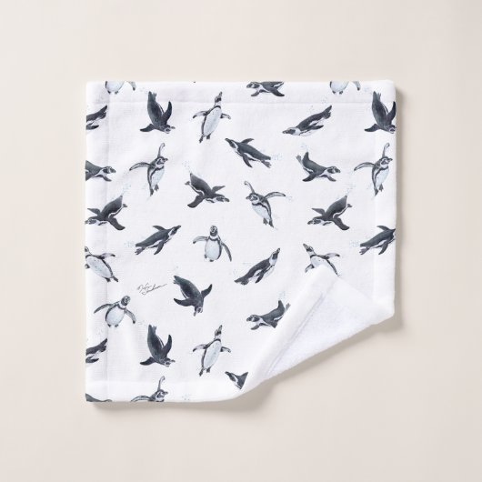 Penguin Squadron | Ocean Art Design (Gant de toilette)