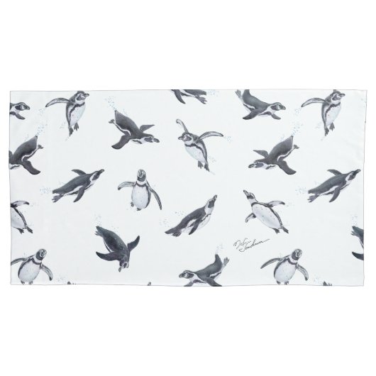 Penguin Squadron | Ocean Art Design Kussensloop (Voorkant)