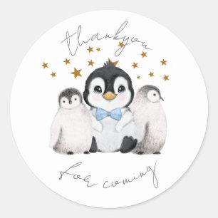 Penguin Star Party Thankyou Sticker