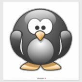 PENGUIN STICKER, EXTRA GROTE DECAL STICKER (Vel)