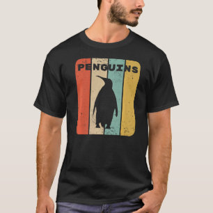 Penguin Sunset Retro Cute Women's Penguin T-shirt