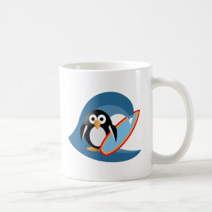 Penguin surfer koffiemok