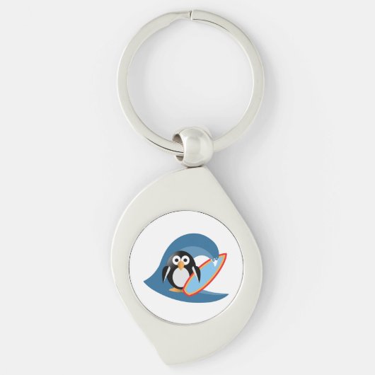 Penguin surfer sleutelhanger (Voorkant)