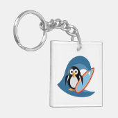Penguin surfer sleutelhanger (Voorkant Links)