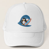 Penguin surfer trucker pet (Voorkant)